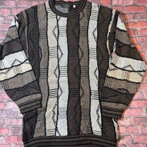 Vintage Protege Collection Grandpa Coogi Style Sweater Men XL Tall USA 90s Y2k